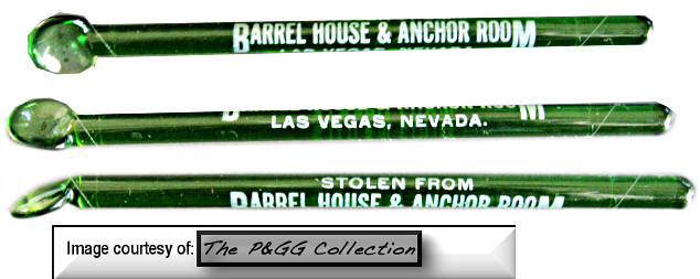 Barrel House Club and Anchor Room swizzle sticks